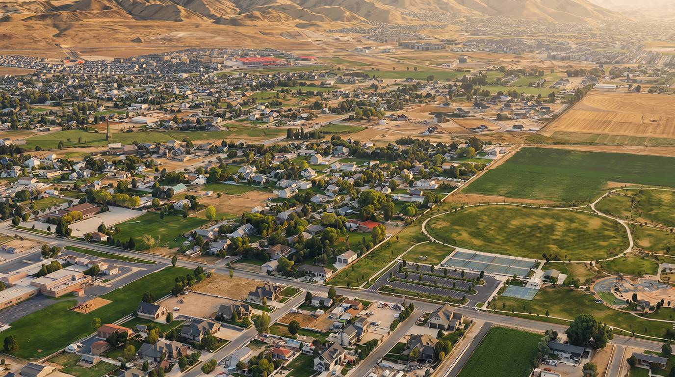 Aerial view of Southern Salt Lake County